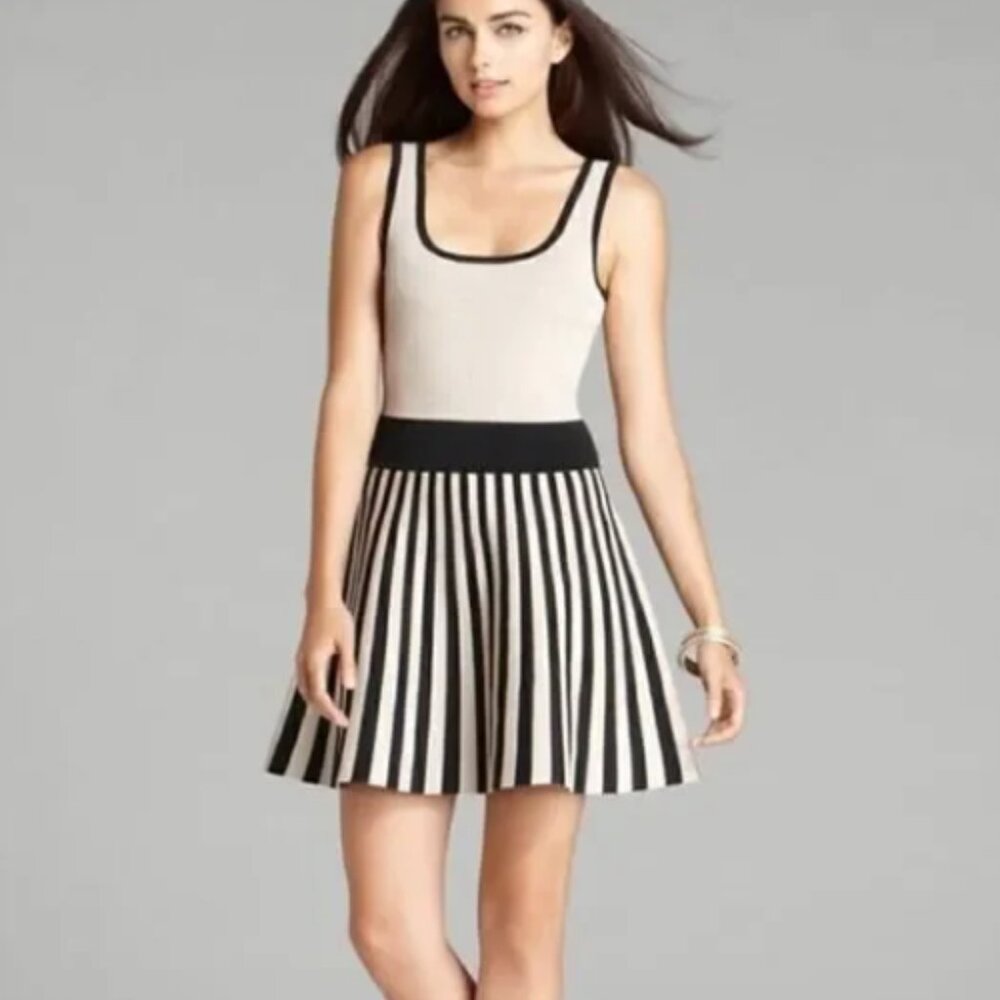GUESS Knit Striped-Skirt Fit & Flare Dress